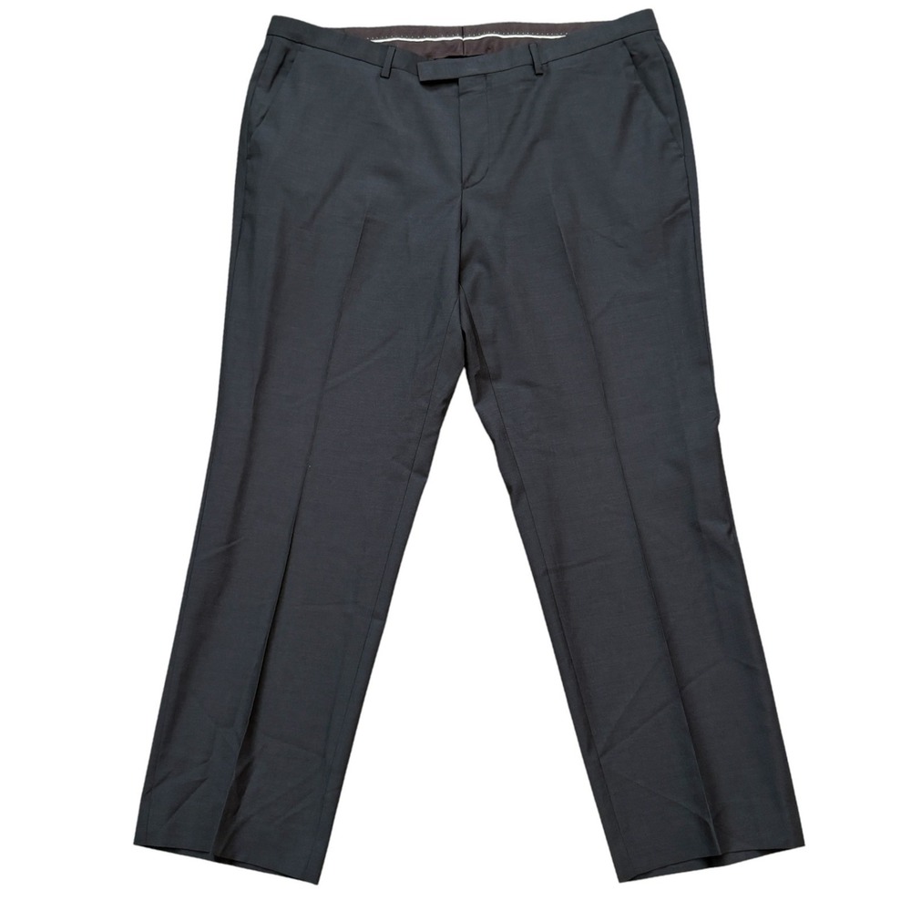 Hugo Boss Sharp1 US Mens 40R Dress Pants Brown 100% Virgin Wool Flat Front 40x30